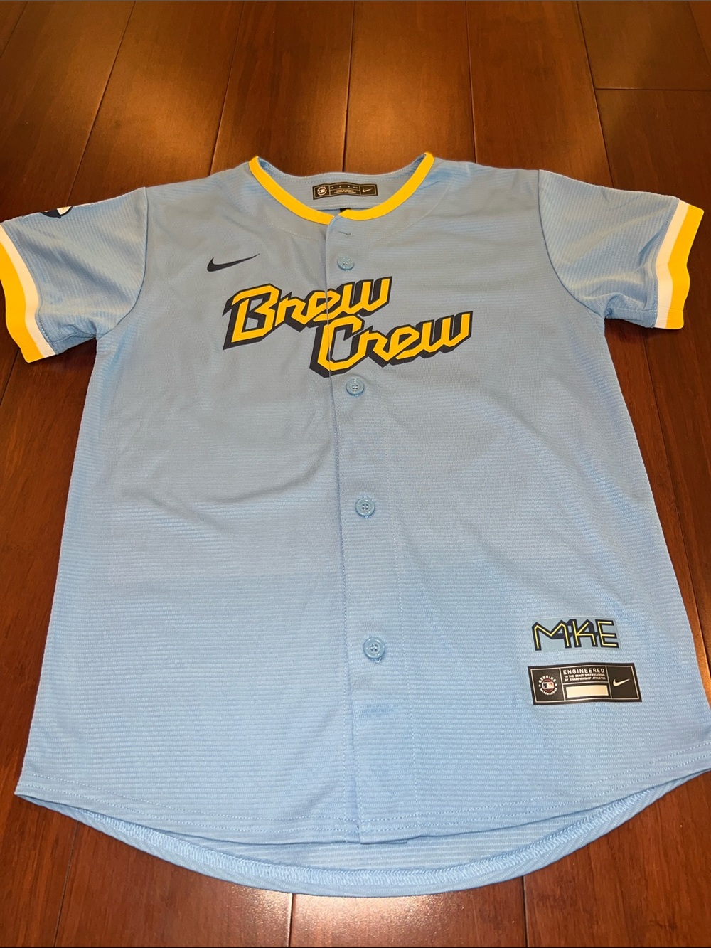 Nike Brewers City Connect Kids Baseball Jersey